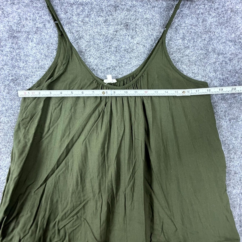 En Creme Jumpsuit Women Large Green Baggy Boho Festival Wide Leg Cropped Flowy - Picture 5 of 7
